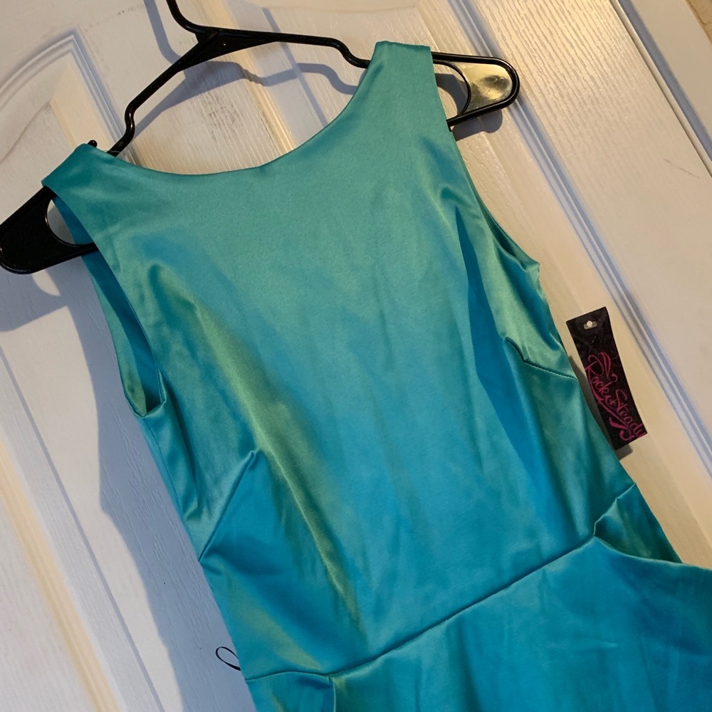 Teal vintage Style Cocktail Dress